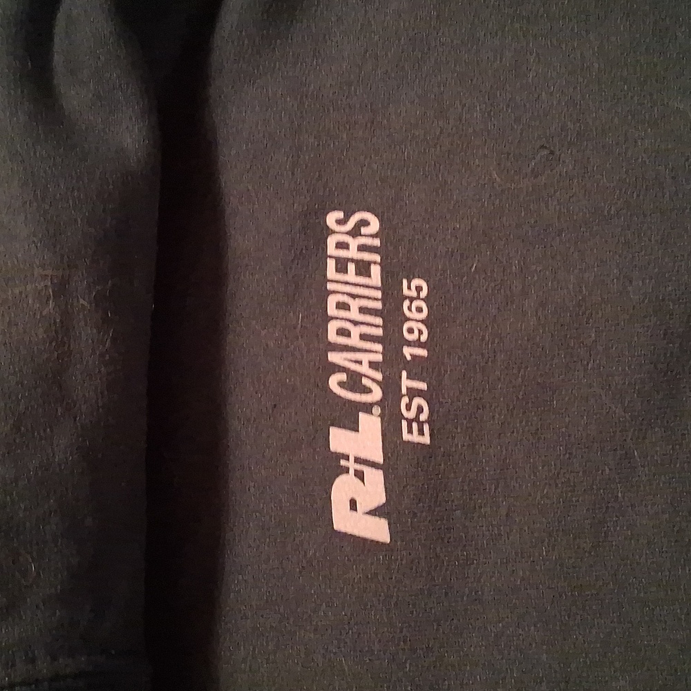 R+L Carriers Size XL, Dark Green Sweatshirt With Hoodie. New - Picture 5 of 9